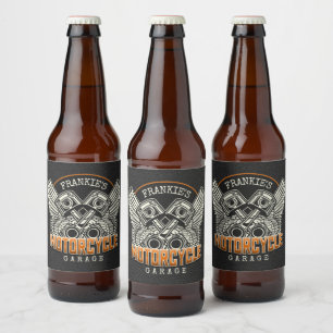 Aangepaste naam zuigflesje wingermotorfiets bier etiket