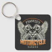 Aangepaste naam zuigflesje wingermotorfiets sleutelhanger (Voorkant)