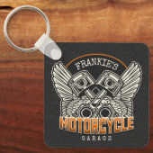 Aangepaste naam zuigflesje wingermotorfiets sleutelhanger (Voorkant)