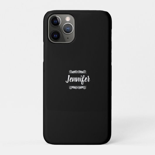 Aangepaste naam zwart en wit Case-Mate iPhone case (Achterkant)