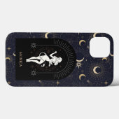Aangepaste naam Zwart Mystic Zodiac Leo Case-Mate iPhone Case (Achterkant (horizontaal))