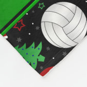Aangepaste naam zwart volleybalkerstpatroon fleece deken (Hoek)