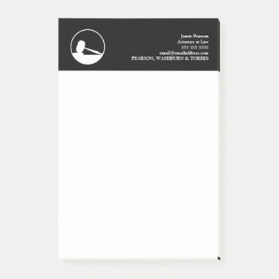 Aangepaste naam zwart-wit Gavel Icon Attorney Post-it® Notes
