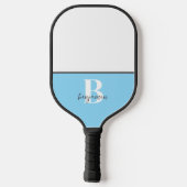 Aangepaste Naam Zwart Wit Monogram Pickleball Padd Pickleball Paddle (Achterkant)