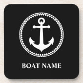 Aangepaste naam Zwart-wit Onderzetter Cork Terug a (Voorkant)