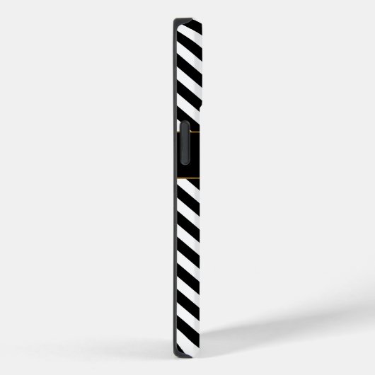 Aangepaste naam Zwart/Wit Strepen Case-Mate iPhone Case (Achterkant / Rechts)