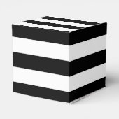 Aangepaste naam zwart-wit Striped Patroon Bedankdoosjes (Achterkant)