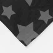 Aangepaste naam zwarte lacrosse sterren fleece deken (Hoek)