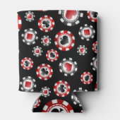 Aangepaste naam zwarte pokerchips blikjeskoeler (Achterkant)