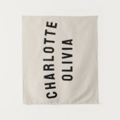 Aangepaste Naambanner Persoonlijke Kinderkamer Muu Wandkleed (Voorkant)