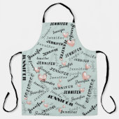 Aangepaste naamcollage schort (Voorkant)