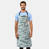 Aangepaste naamcollage schort (Gedragen)