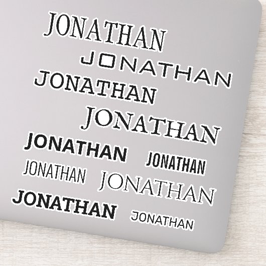 Aangepaste naamformaten Monogram Laptop-beker Sticker (Detail)