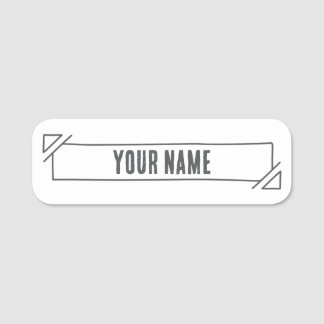 Aangepaste naamlabel – Met de hand getekende banne Naamplaatje