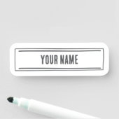 Aangepaste naamlabel – Minimaal handgetekend Naamplaatje (In situ)