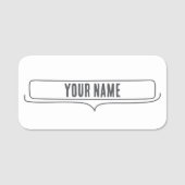 Aangepaste naamlabel – spraakframe naamplaatje (Voorkant)