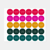 Aangepaste naamlabels labels (Vel)