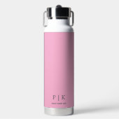 Aangepaste naammonogram 25oz Roze Waterfles (Voorkant)