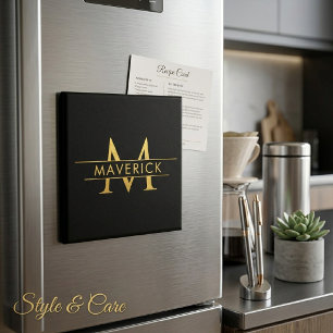 Aangepaste naammonogram Elegante decoratie Magneet