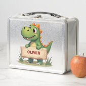 Aangepaste naamplaat met lief dinosaurus (In situ)