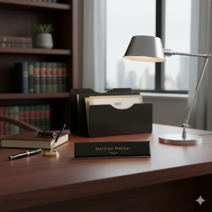 Aangepaste naamplaat voor advocatenbureau Elegant Naambordje