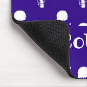 Aangepaste naamskulls op blauw muismat (Hoek)