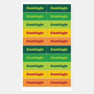 Aangepaste naamsticker labels