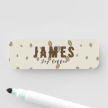 Aangepaste naamtag voor koffiezaak | Gepersonalise