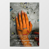 Aangepaste nagelsalon Set nagels Zakelijk 2 Raamsticker (Vel)