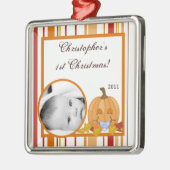 Aangepaste najaarse Herfst Pumpkin Metalen Ornament (Links)