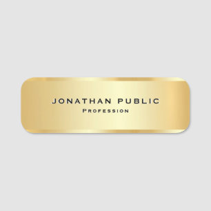 Aangepaste namaak goud elegante professionele sjab naamplaatje