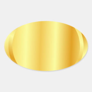 Aangepaste namaak gouden lege sjabloon metalen uit ovale sticker