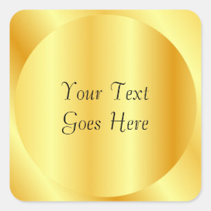 Aangepaste namaak gouden metalen uitstraling Elega Vierkante Sticker