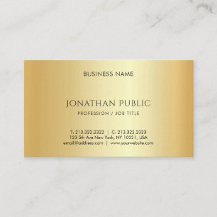 Aangepaste namaak gouden minimalistische gepersona visitekaartje