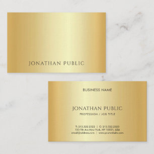 Aangepaste namaak gouden minimalistische sjabloon visitekaartje