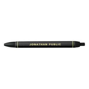 Aangepaste namaak gouden tekst namen eenvoudige sj zwarte inkt pen