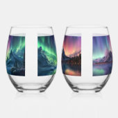 Aangepaste namen Aurora Borealis Wijnglas Zonder Voet (Rechts)