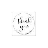 Aangepaste namen | Elegant dank u script bruiloft Rubberstempel (Afrduk)