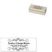 Aangepaste namen Elegant Script Return Address Rubberstempel (Gestempeld)