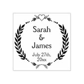 Aangepaste namen en huwelijksdatum Rubberstempel Rubberstempel (Afrduk)