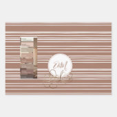 Aangepaste namen Mocha Mousse Bruine Trouwdag Inpakpapier Vel (Voorkant 2)