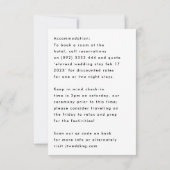Aangepaste namen Modern Black Details Accommodatie RSVP Kaartje (Achterkant)