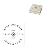 Aangepaste namen Ronde Moderne minimalist Bewaar d Rubberstempel (Gestempeld)