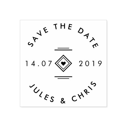 Aangepaste namen Ronde Moderne minimalist Bewaar d Rubberstempel (Afrduk)