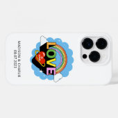 Aangepaste namen / tekst "Liefde is Liefde" Case-Mate iPhone Case (Achterkant (horizontaal))