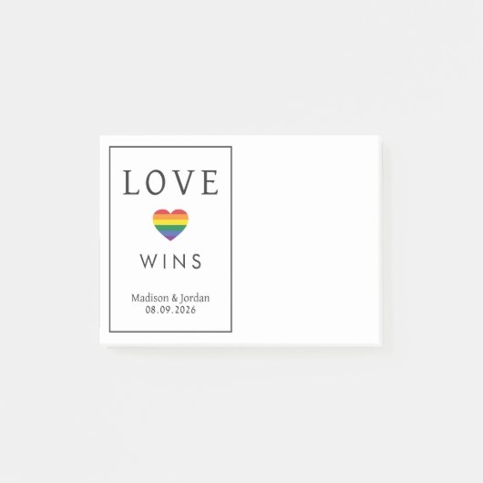 Aangepaste namen / tekst regenboog LIEFDE Post-it® Notes (Voorkant)