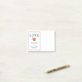 Aangepaste namen / tekst regenboog LIEFDE Post-it® Notes (Op bureau)