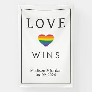 Aangepaste namen / tekst regenboog LIEFDE Spandoek