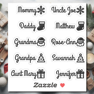 Aangepaste namen van gastenlijsten Schattigee kers Sticker