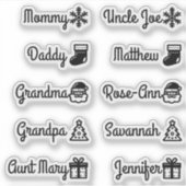 Aangepaste namen van gastenlijsten Schattigee kers Sticker (Voorkant)